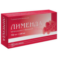 Лименда суппозитории вагинальные 750мг + 200мг №7
