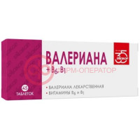 Биокор валериана + в1,в6 таблетки 125мг №45