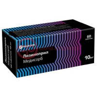 Лизиноприл медисорб таблетки 10мг №60