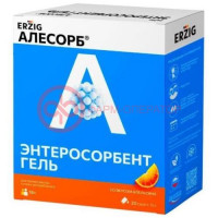 Алесорб энтеросорбент эрциг гель для приема внутрь 10г №20 апельсин