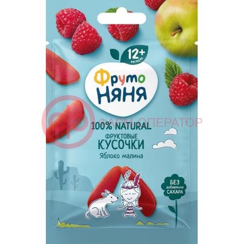 Фрутоняня кусочки фруктовые 15г яблоко малина с 12мес. Фрутоняня кусочки фруктовые 15г яблоко малина с 12мес.