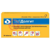 Табдолгит таблетки покрытые пленочной оболочкой 400мг + 325мг №30